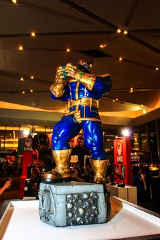 Bangkok - May 2: A  Thanos model in Thailand Comic Con 2015 on May 2, 2015 at Siam Paragon, Bangkok, Thailand.