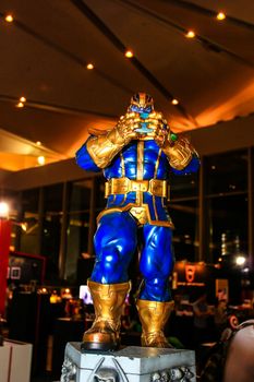 Bangkok - May 2: A  Thanos model in Thailand Comic Con 2015 on May 2, 2015 at Siam Paragon, Bangkok, Thailand.