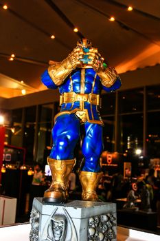 Bangkok - May 2: A  Thanos model in Thailand Comic Con 2015 on May 2, 2015 at Siam Paragon, Bangkok, Thailand.