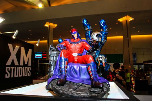 Bangkok - May 2: A Magneto model in Thailand Comic Con 2015 on May 2, 2015 at Siam Paragon, Bangkok, Thailand.