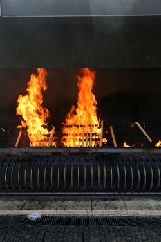 Flames of burning candles in Fatima, Portugal