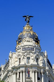Metropolis Palace at Madrid Spain at summer day