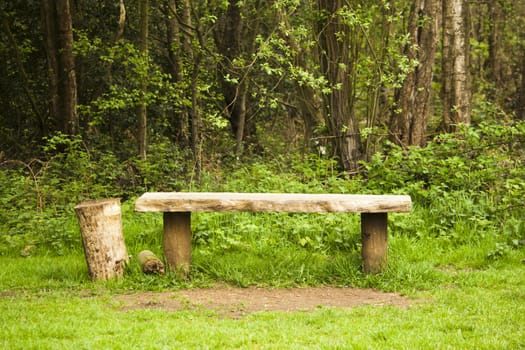 Old bench found during a walk in the woods in buckinghamshire