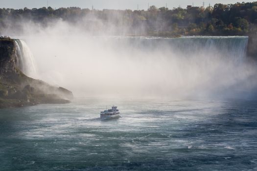 This photo was shot from Niagara Falls in Canada side. 
