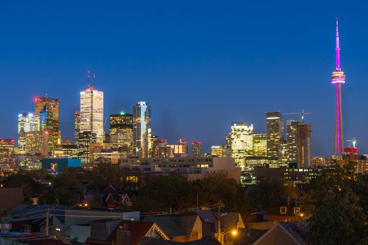 This photo was shot from Toronto city in autumn.