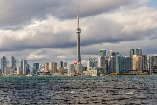 This photo was shot from snake island which is opposite to Toronto city. The leaves of trees change color.