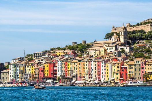 pictorial Liguria - View of Portovenere, Cinque terre, Italy