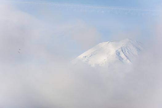 Top of fuji in japan