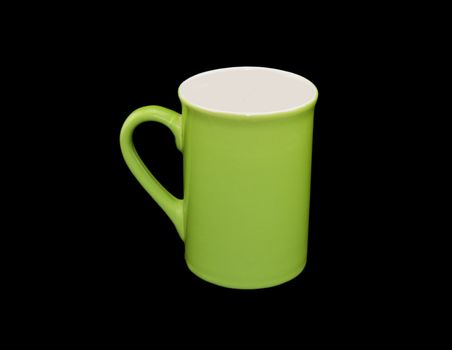 empty green cup over black. For your commercial and editorial use
