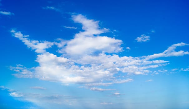 beautiful blue sky background with white clouds