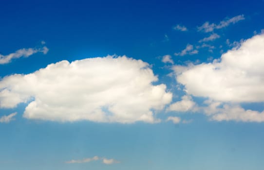 beautiful blue sky background with white clouds