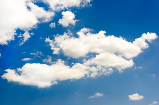 beautiful blue sky background with white clouds