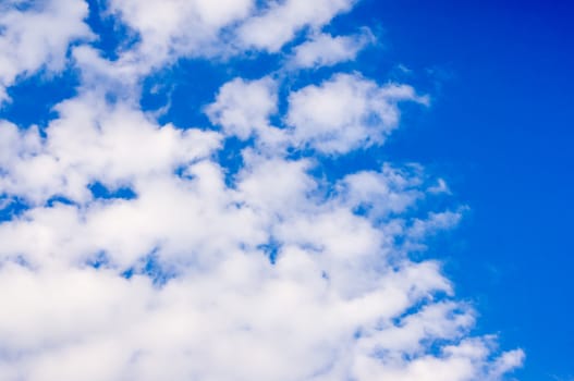 beautiful blue sky background with white clouds