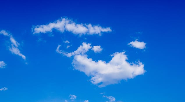 beautiful blue sky background with white clouds