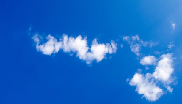 beautiful blue sky background with white clouds