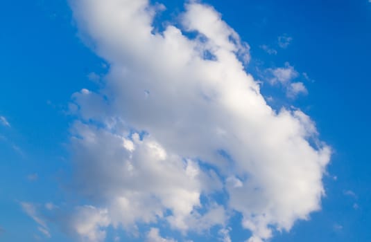 beautiful blue sky background with white clouds
