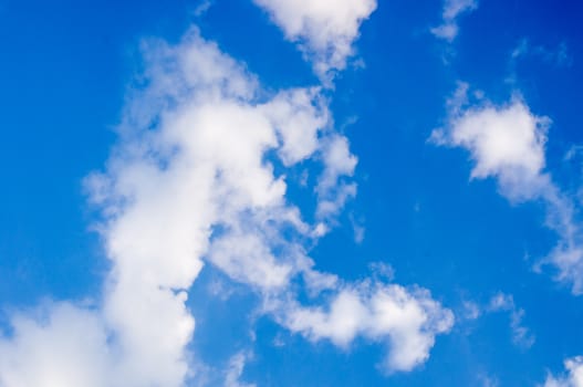 beautiful blue sky background with white clouds