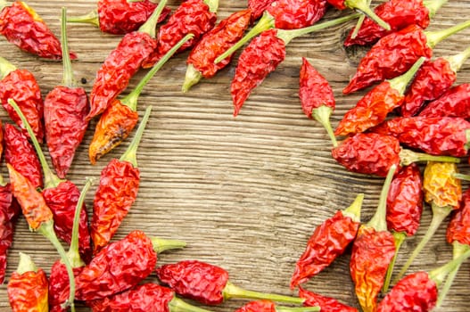 chili pepper on wood background. For your commercial and editorial use.