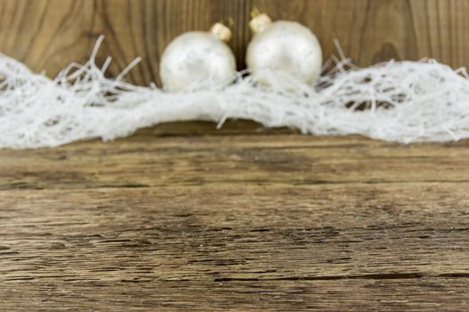 Bright christmas composition on wooden background. For your commercial and editorial use.