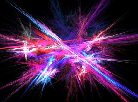 abstract background with blurred magic neon light rays