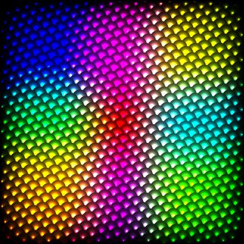 Abstract spectrum dark background with colored sparkles