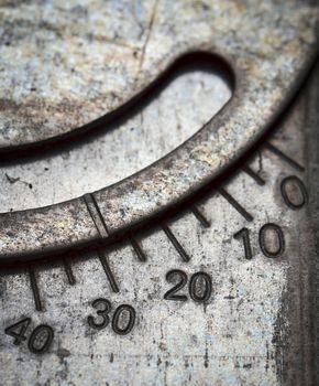 abstract background numerical scale on rusty metal