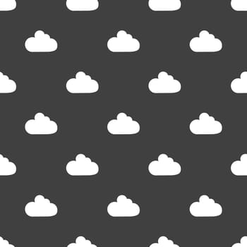 Cloud download application web icon. Seamless pattern.