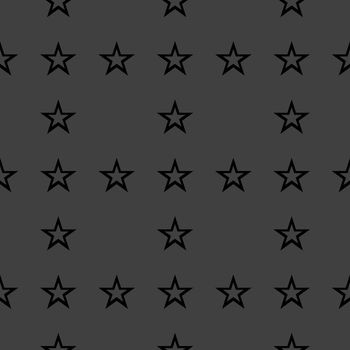 star web icon. flat design. Seamless gray pattern.