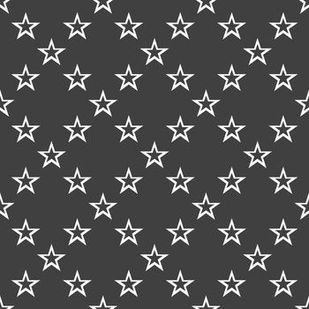 star web icon. flat design. Seamless gray pattern.