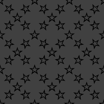 star web icon. flat design. Seamless gray pattern.