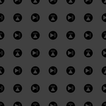 Play button web icon. flat design. Seamless pattern.