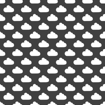 Cloud download application web icon. Seamless pattern.