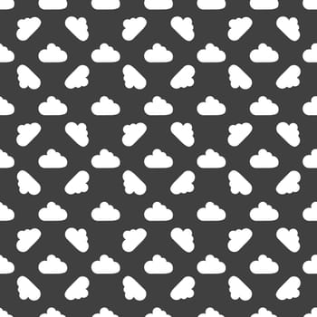 Cloud download application web icon. Seamless pattern.