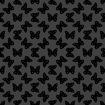 butterfly web icon. flat design. Seamless gray pattern.