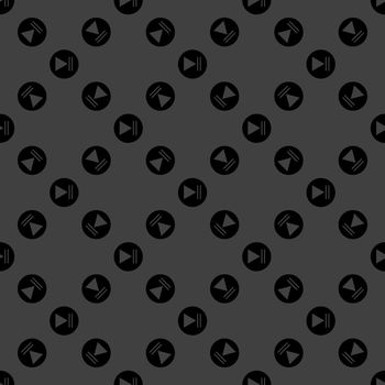 Play button web icon. flat design. Seamless pattern.