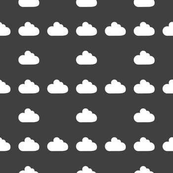 Cloud download application web icon. Seamless pattern.
