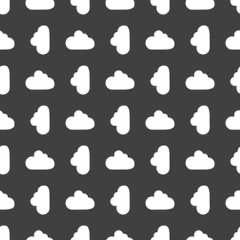 Cloud download application web icon. Seamless pattern.