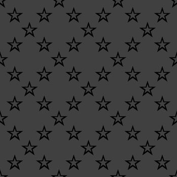 star web icon. flat design. Seamless gray pattern.