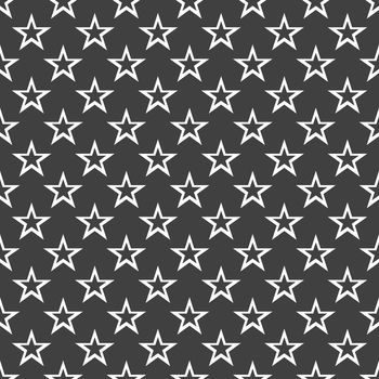 star web icon. flat design. Seamless gray pattern.