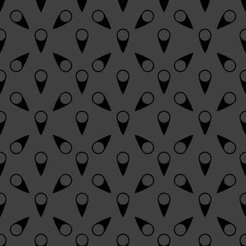 map pointers web icon. flat design. Seamless gray pattern.