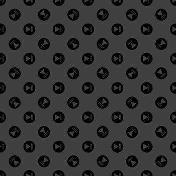 Play button web icon. flat design. Seamless pattern.