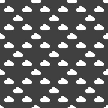 Cloud download application web icon. Seamless pattern.