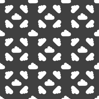 Cloud download application web icon. Seamless pattern.