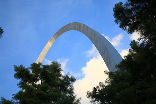 The St. Louis Gateway Arch, a tourist attraction on the Mississippi River in Missouri.