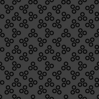 Settings Sign web icon. flat design. Seamless gray pattern.