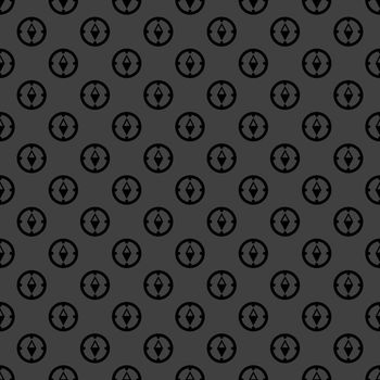 Compass web icon. flat design. Seamless gray pattern.