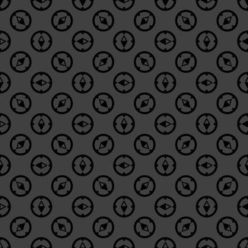 Compass web icon. flat design. Seamless gray pattern.