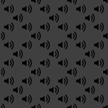 Speaker web icon flat design. Seamless pattern.