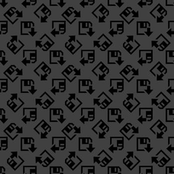 floppy disk download web icon. flat design. Seamless gray pattern.