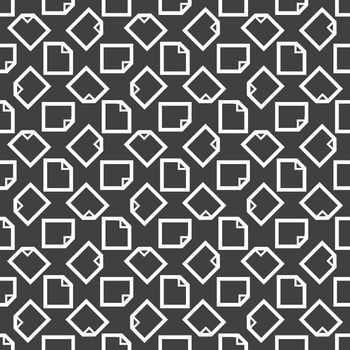 blank paper web icon. flat design. Seamless pattern.